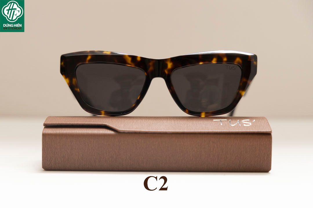  TUS' FG 1596 #Kính Mát Acetate Tròng Phân Cực_Polarized Sunglasses 