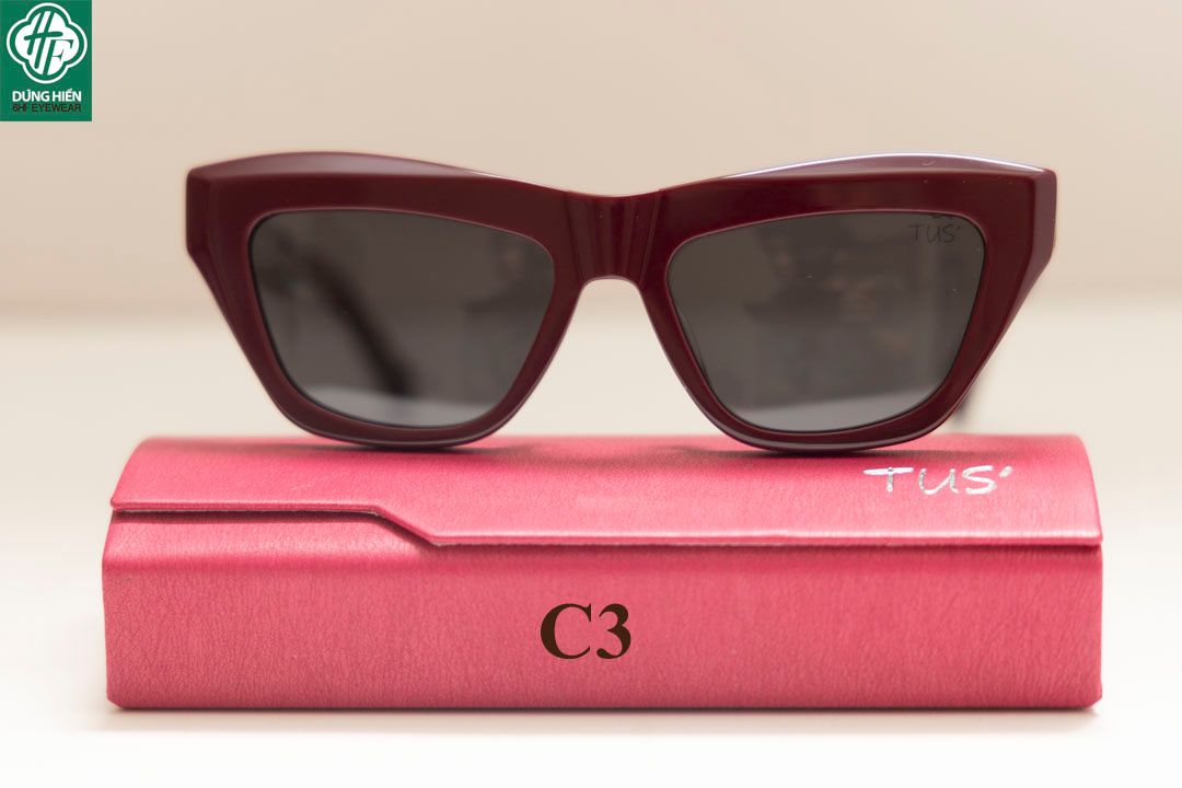  TUS' FG 1596 #Kính Mát Acetate Tròng Phân Cực_Polarized Sunglasses 