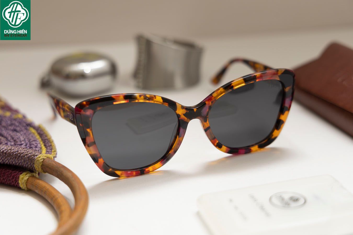  TUS'  FG 1601  Kính Mát Acetate Tròng Phân Cực_Polarized Sunglasses 