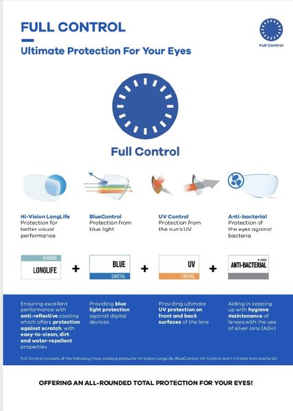  HOYA NULUX EP Đơn tròng phẳng 2 mặt - Double aspherical single vision lens 