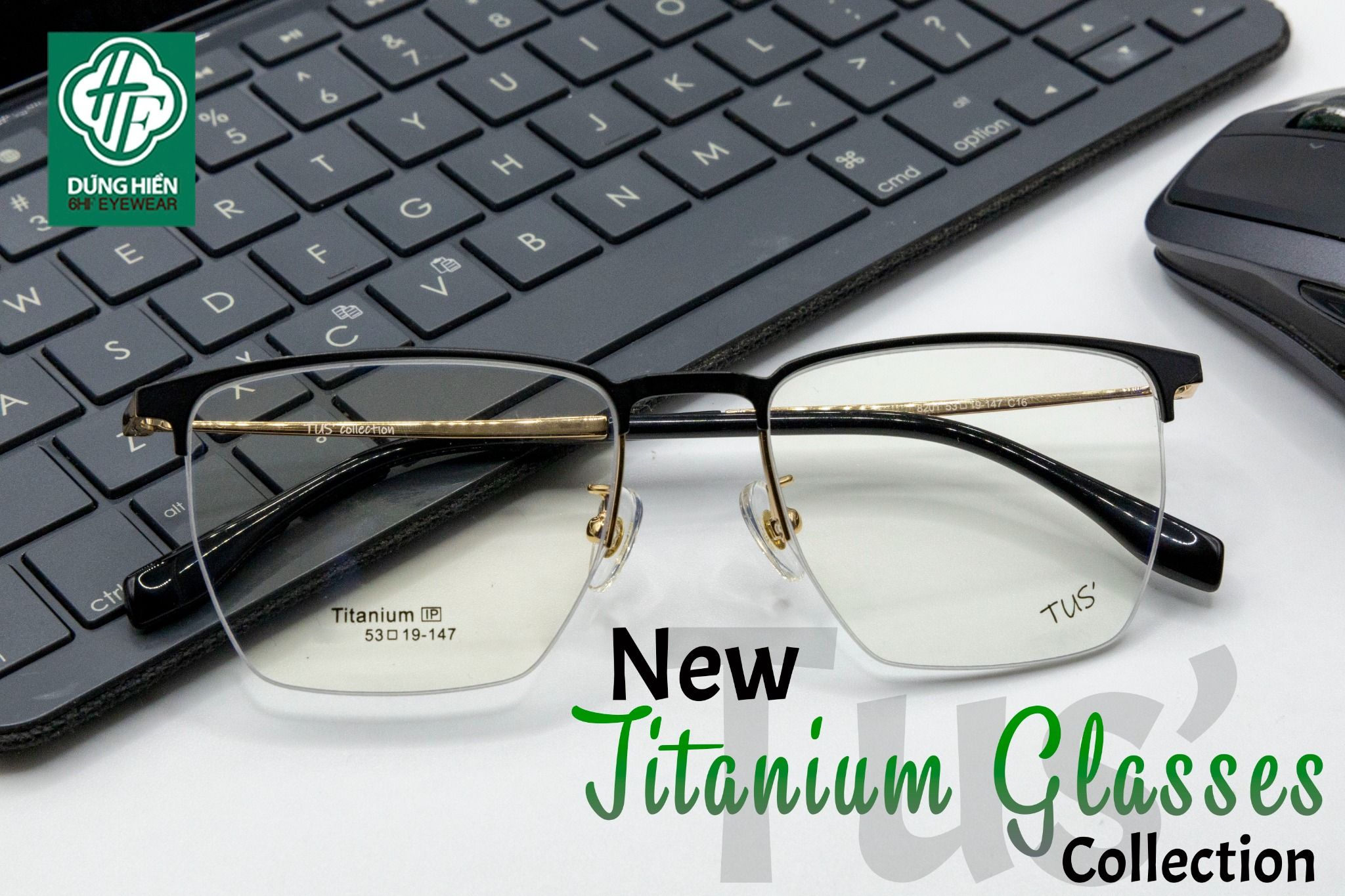  Gọng Nam Titanium 8201_Male Titanium Frames 
