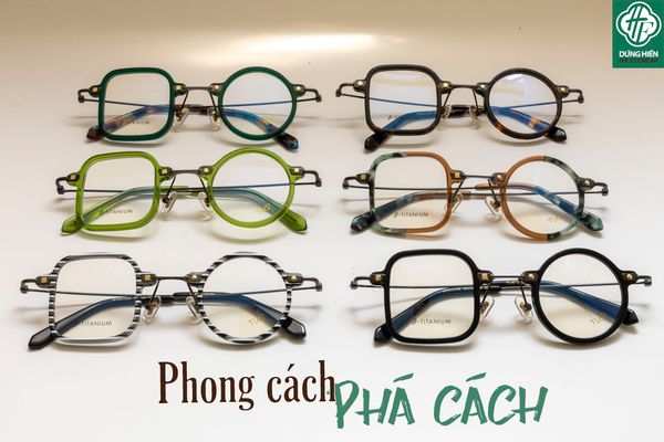  HP 2021226 #  Gọng TUS'  Acetate+ β- Titanium:  Độ Lạ - Unique Mini 