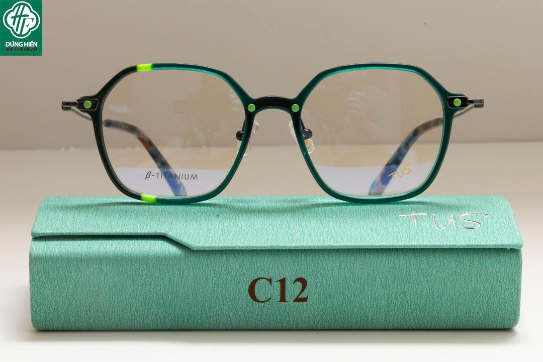  HP 2021302 # Gọng TUS'   β- Titanium + Acetate : Độ Lạ - Unique Mini 