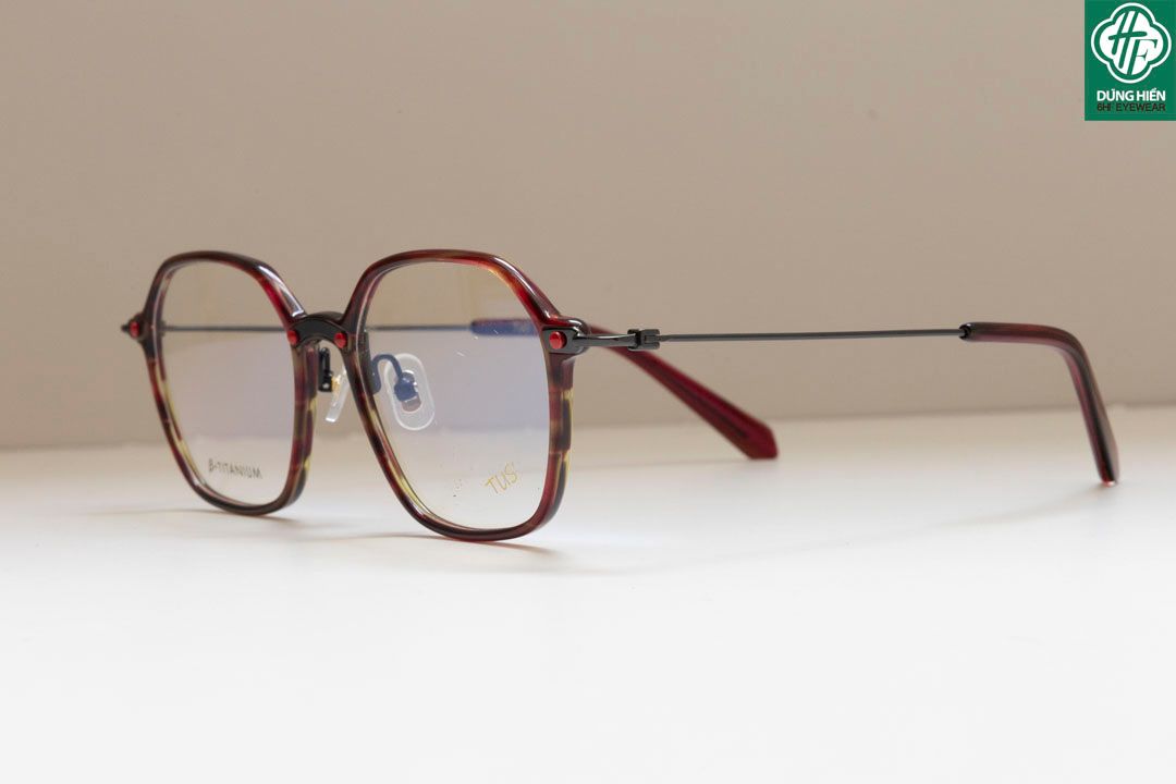  HP 2021302 # Gọng TUS'   β- Titanium + Acetate : Độ Lạ - Unique Mini 