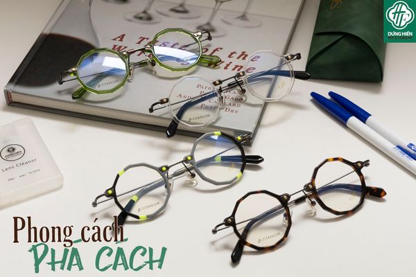  HP 2021307 # Gọng TUS'   β- Titanium + Acetate : Độ Lạ - Unique Mini 