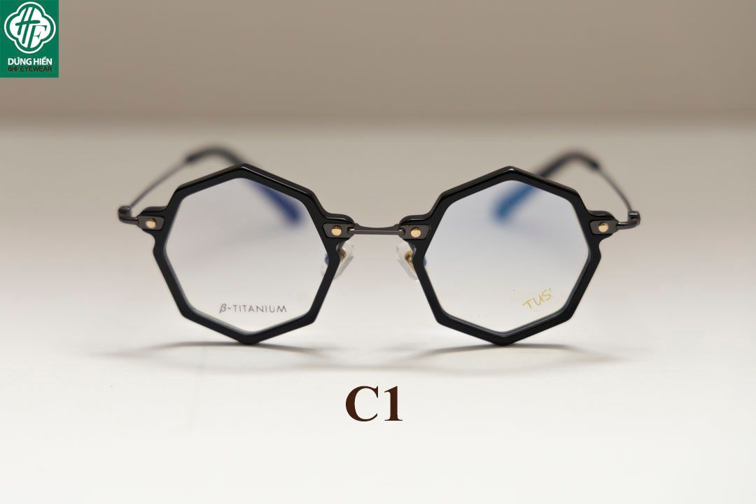  HP 2021308 # Gọng TUS'   β- Titanium + Acetate: Độ Lạ - Unique Mini 