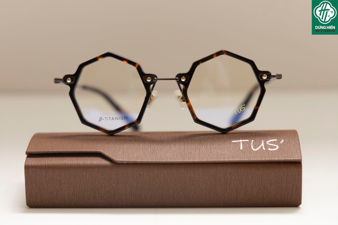  HP 2021308 # Gọng TUS'   β- Titanium + Acetate: Độ Lạ - Unique Mini 