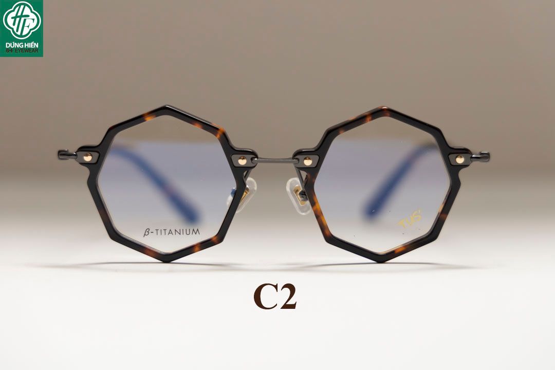  HP 2021308 # Gọng TUS'   β- Titanium + Acetate: Độ Lạ - Unique Mini 