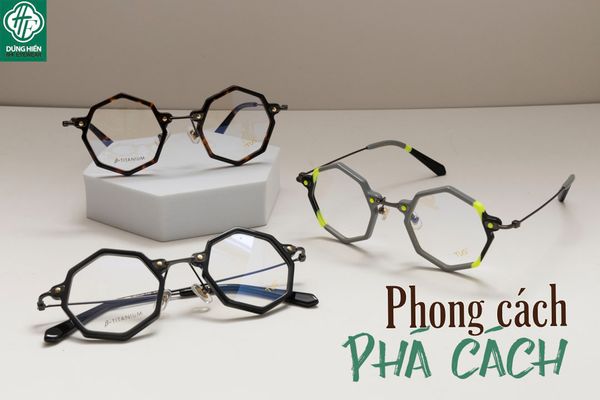  HP 2021308 # Gọng TUS'   β- Titanium + Acetate: Độ Lạ - Unique Mini 