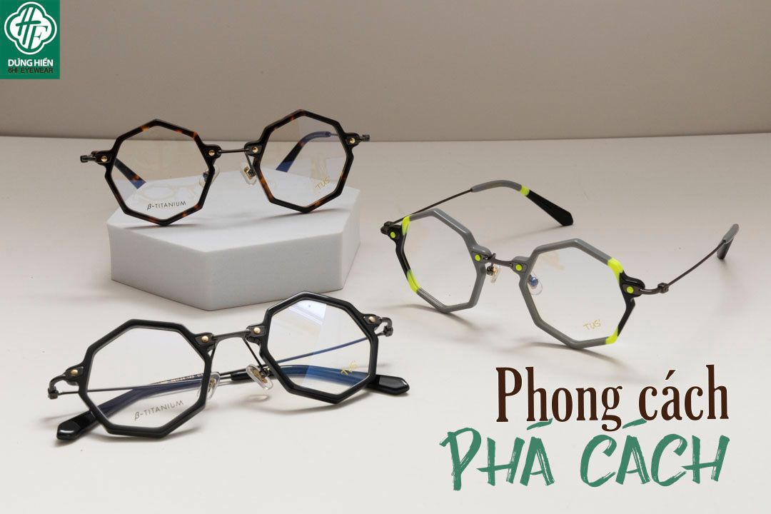  HP 2021308 # Gọng TUS'   β- Titanium + Acetate: Độ Lạ - Unique Mini 