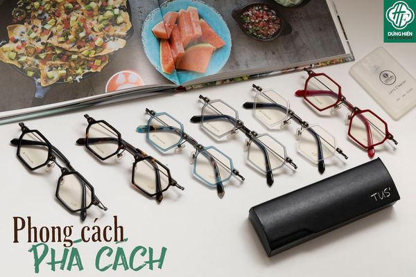  HP 2021309 # Gọng TUS'  Acetate+ β- Titanium:  Độ Lạ - Unique Mini 