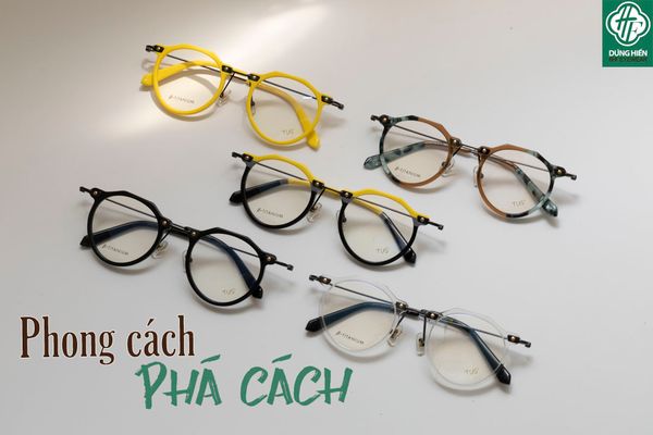  HP 2021514 # Gọng TUS'  Acetate+ β- Titanium:  Độ Lạ - Unique Mini 