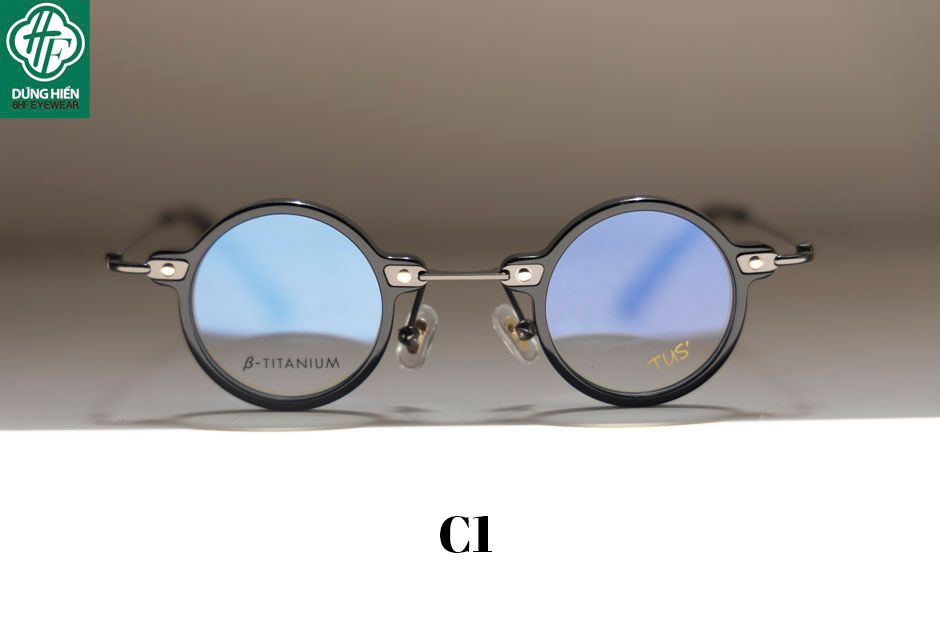  HP 501 # Gọng TUS'  Acetate+ β- Titanium:  Độ Lạ - Unique Mini 