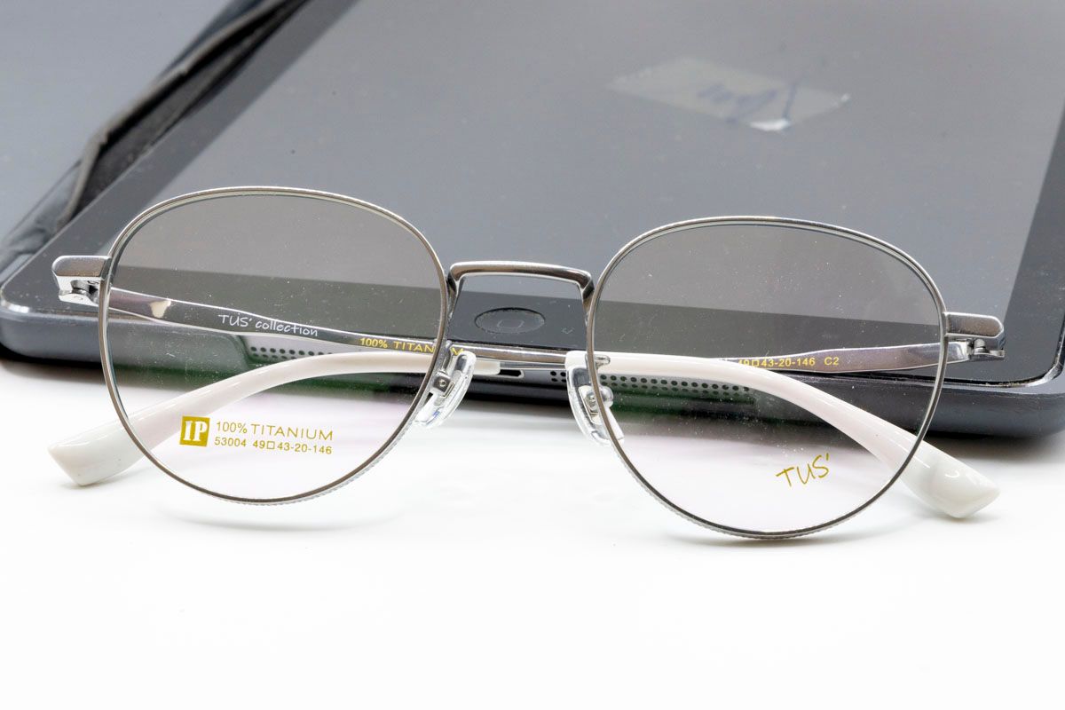  # 53004 Gọng xi titanium 100%   ( round) tròn ovan 