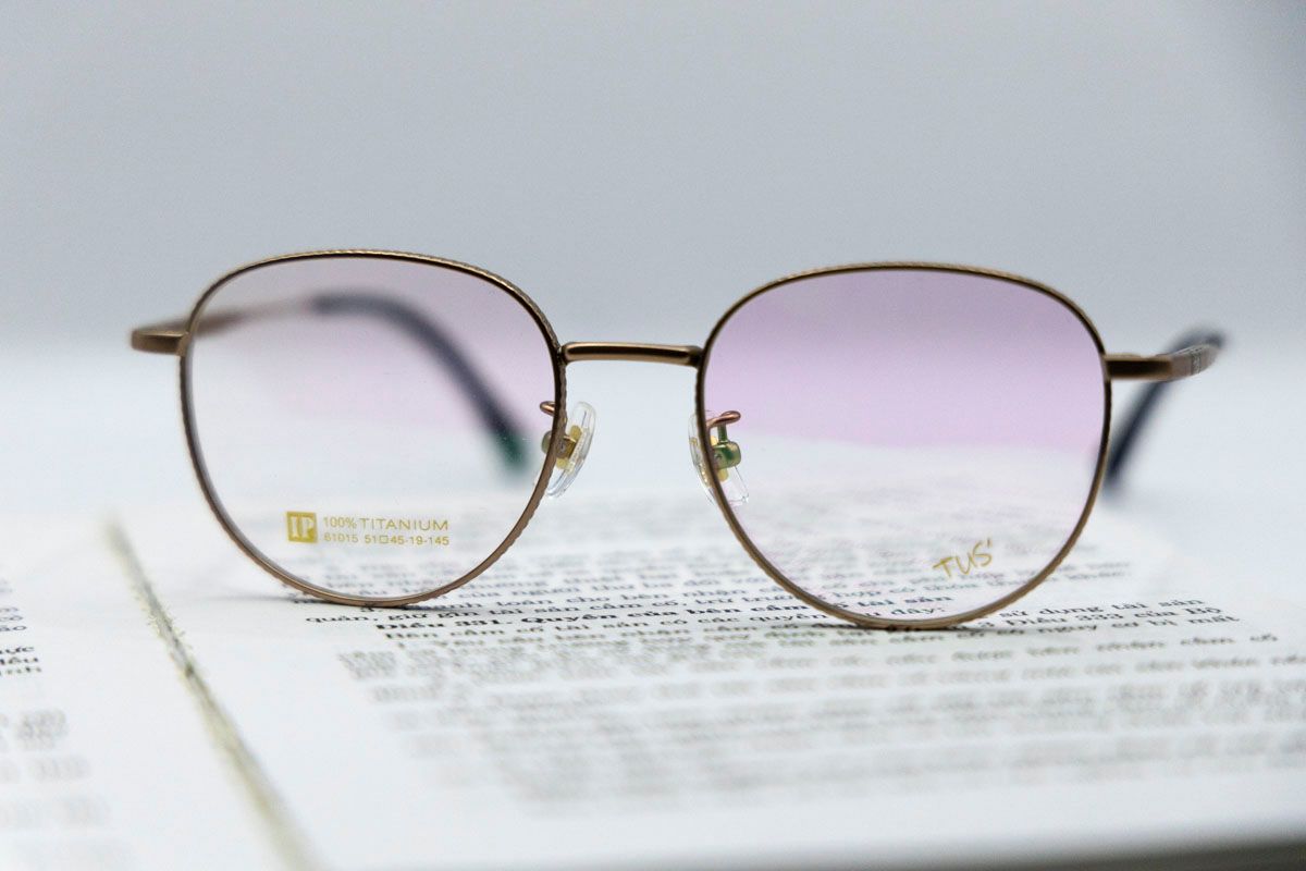  61015 Gọng xi 100% titanium ( round) tròn ovan 