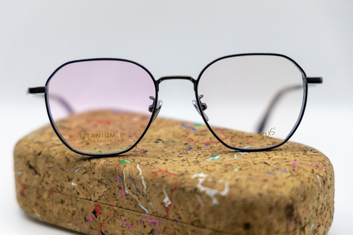  22009 Gọng xi 100% titanium lục giác hexagon 