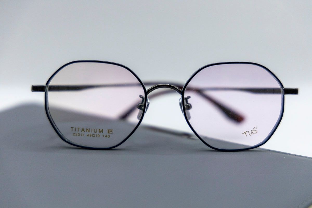  22011 Gọng xi 100% titanium lục giác hexagon 