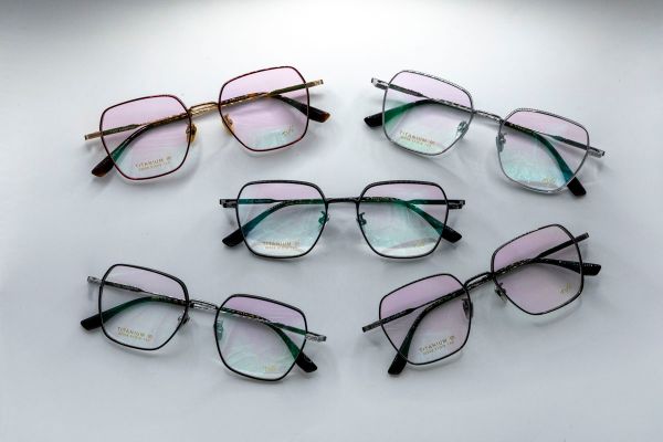  22008 Gọng xi 100% titanium dáng lục giác + vuông ( hexagon + square) 