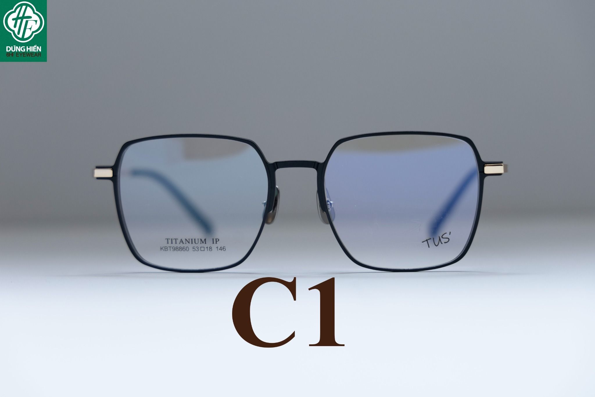  KBT 98860 #Gọng Nhôm Titanium Aluminum Eyeglasses 