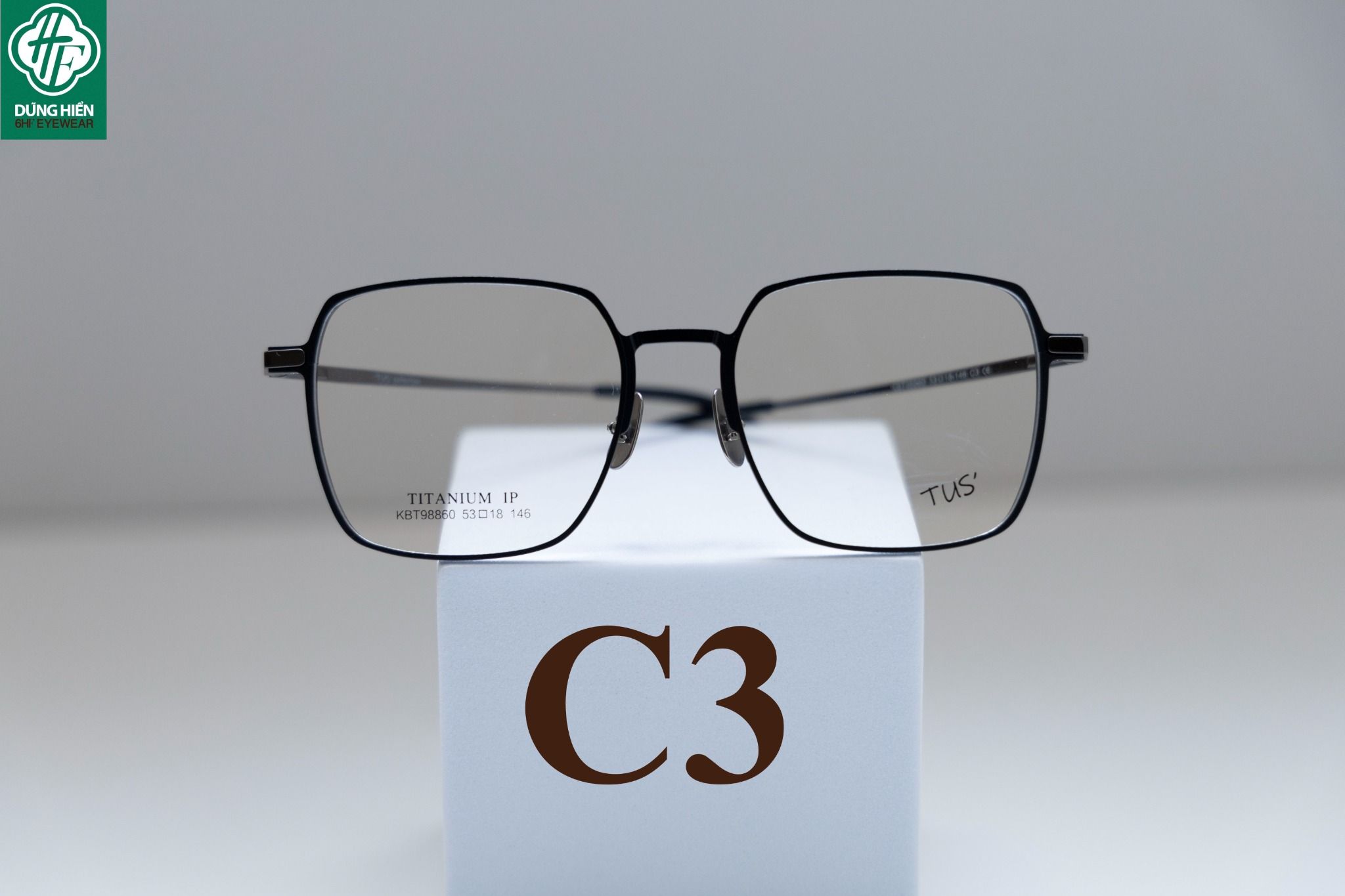  KBT 98860 #Gọng Nhôm Titanium Aluminum Eyeglasses 
