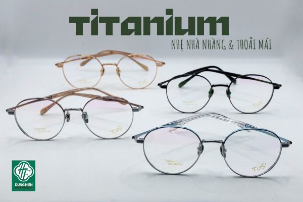  L 1257 gọng xi 70% tianium ( round shape ) tròn ovan 