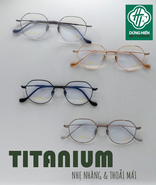  Gọng Titanium L 15077 #kiểu dáng nửa tròn 