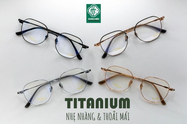  L 15078 Gọng xi 70% titanium chút chút lục giác hexagol 