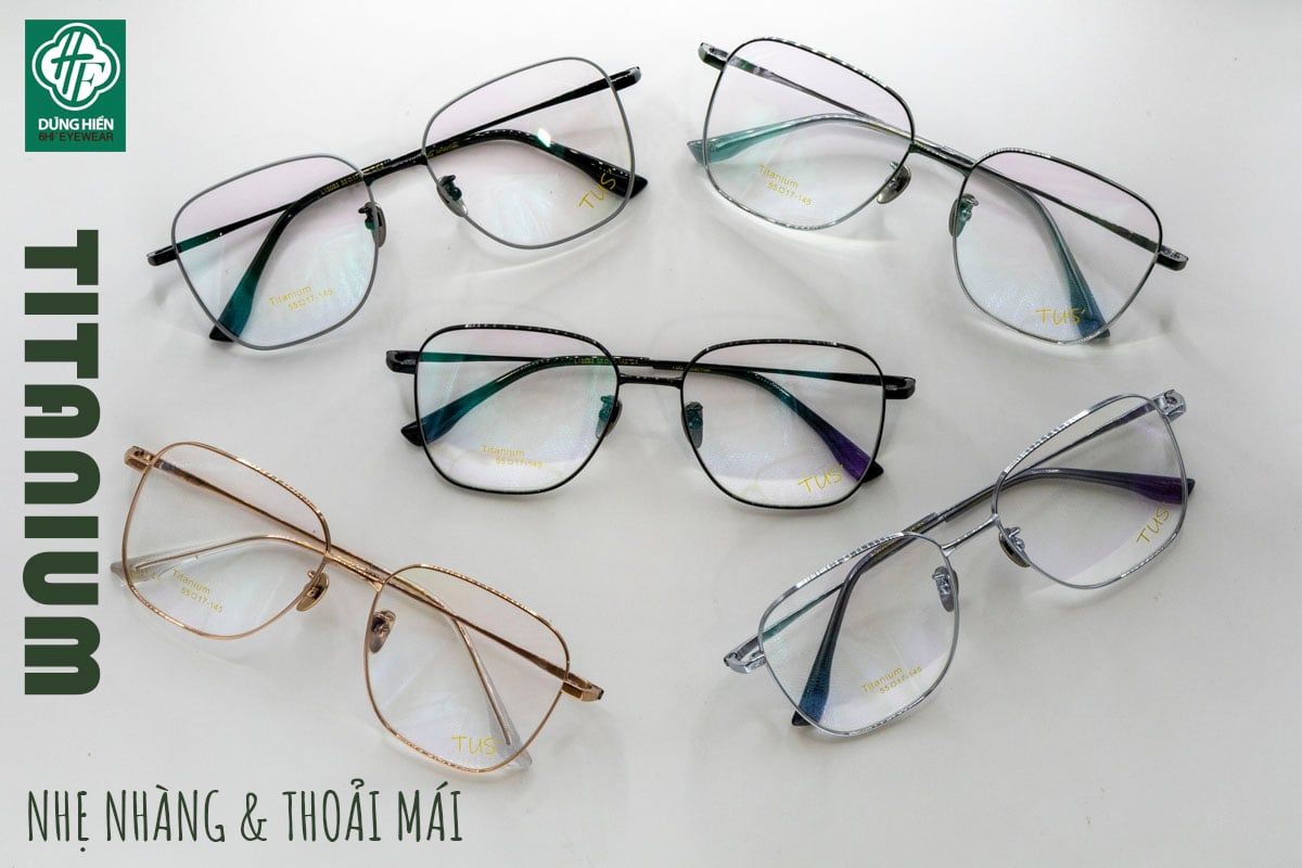  L 15093 Gọng xi 70% titanium dáng vuông ( square shape) 