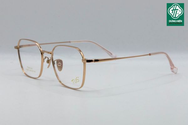  L 15097  Gọng xi 70% titanium dáng vuông ( square) + lục giác (Hexagon) 