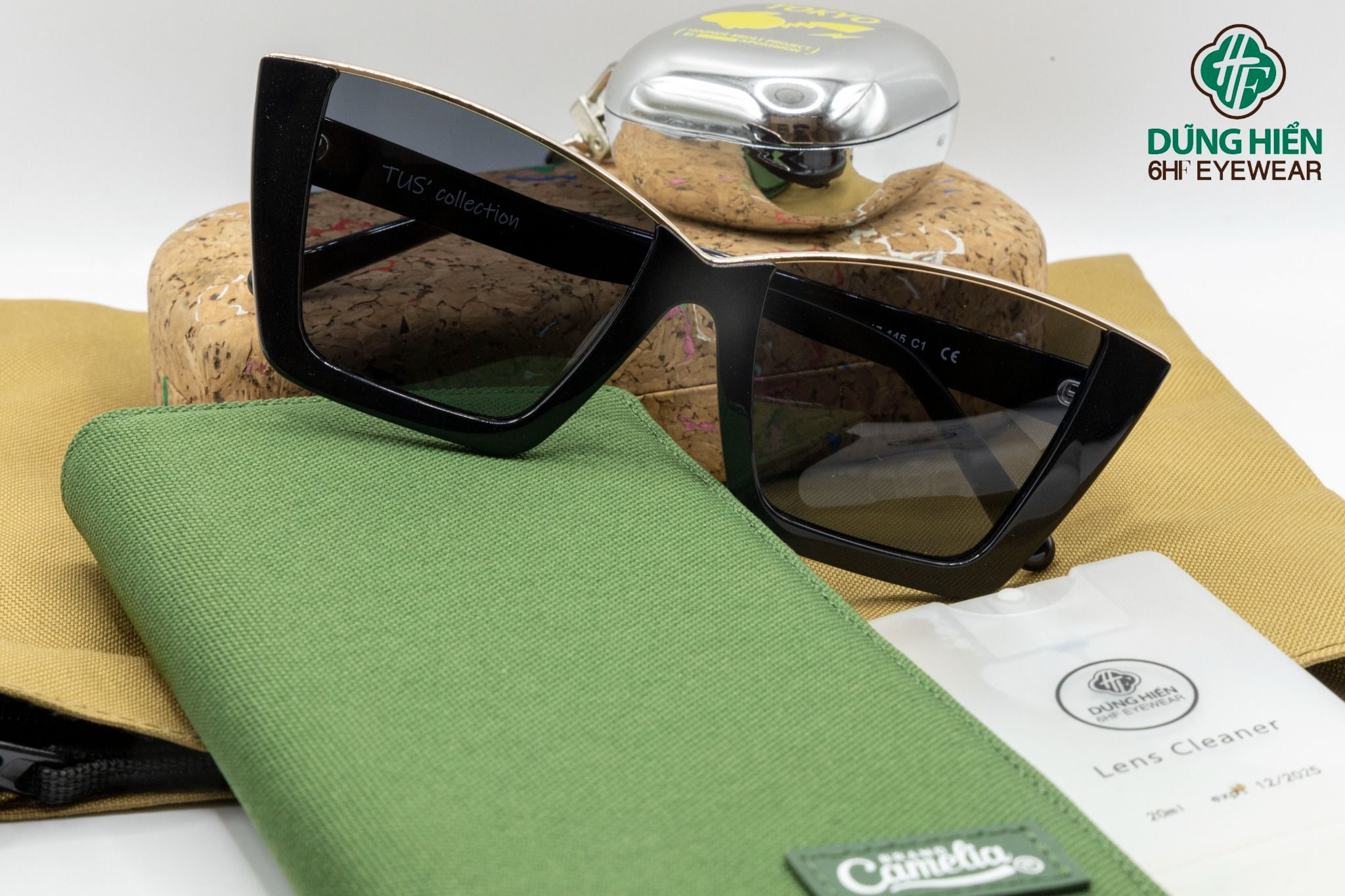  MB 1243 #TUS'  Mát phân cực -acetate  mắt mèo cateye Polarized Sunglasses 