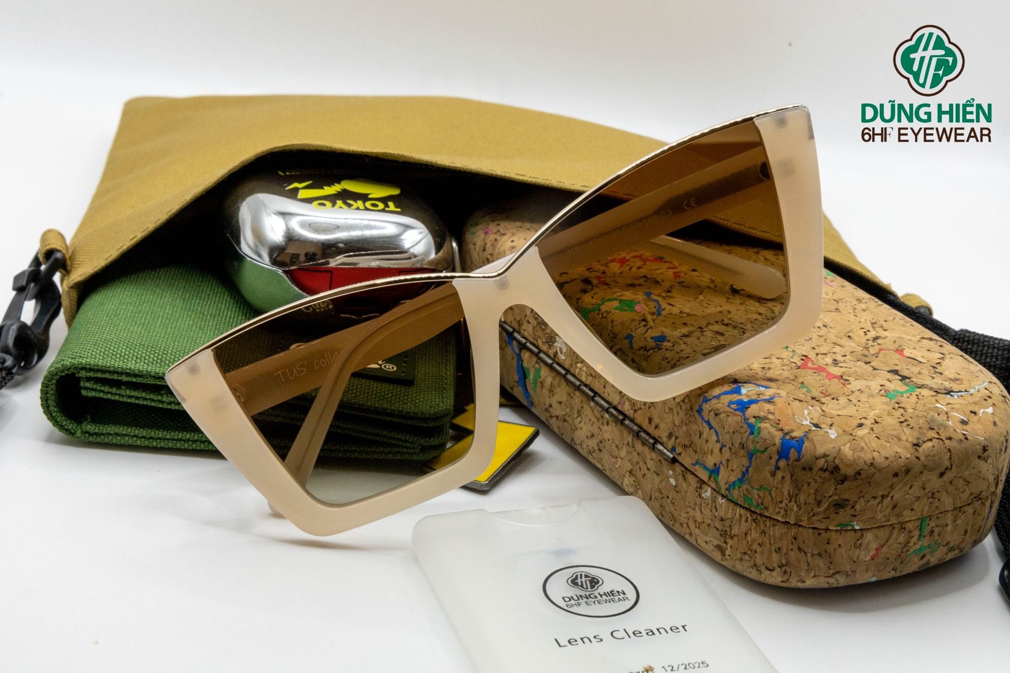  MB 1243 #TUS'  Mát phân cực -acetate  mắt mèo cateye Polarized Sunglasses 