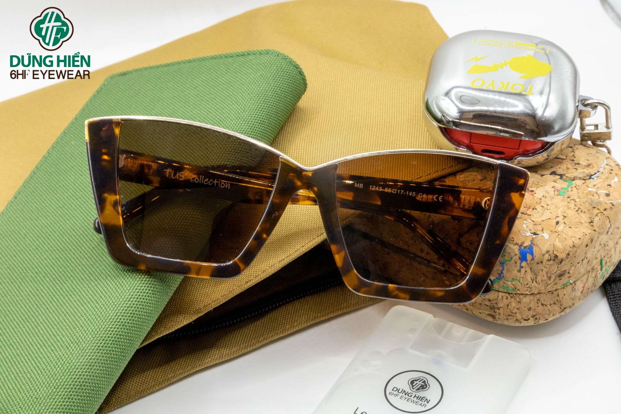  MB 1243 #TUS'  Mát phân cực -acetate  mắt mèo cateye Polarized Sunglasses 