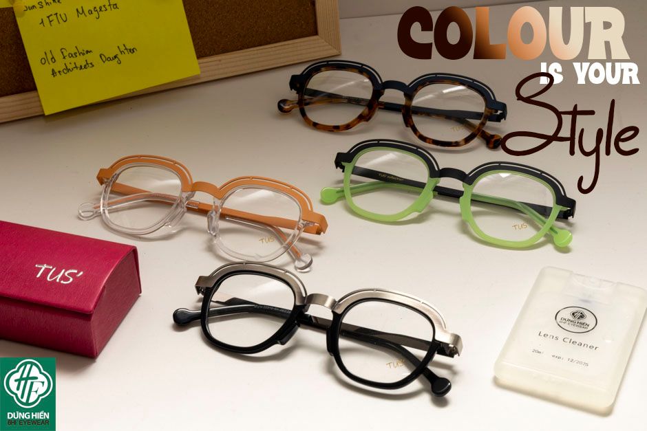  Style- 22212 #Gọng TUS'  Acetate+titanium Eyewear:  Độ Lạ - Unique 