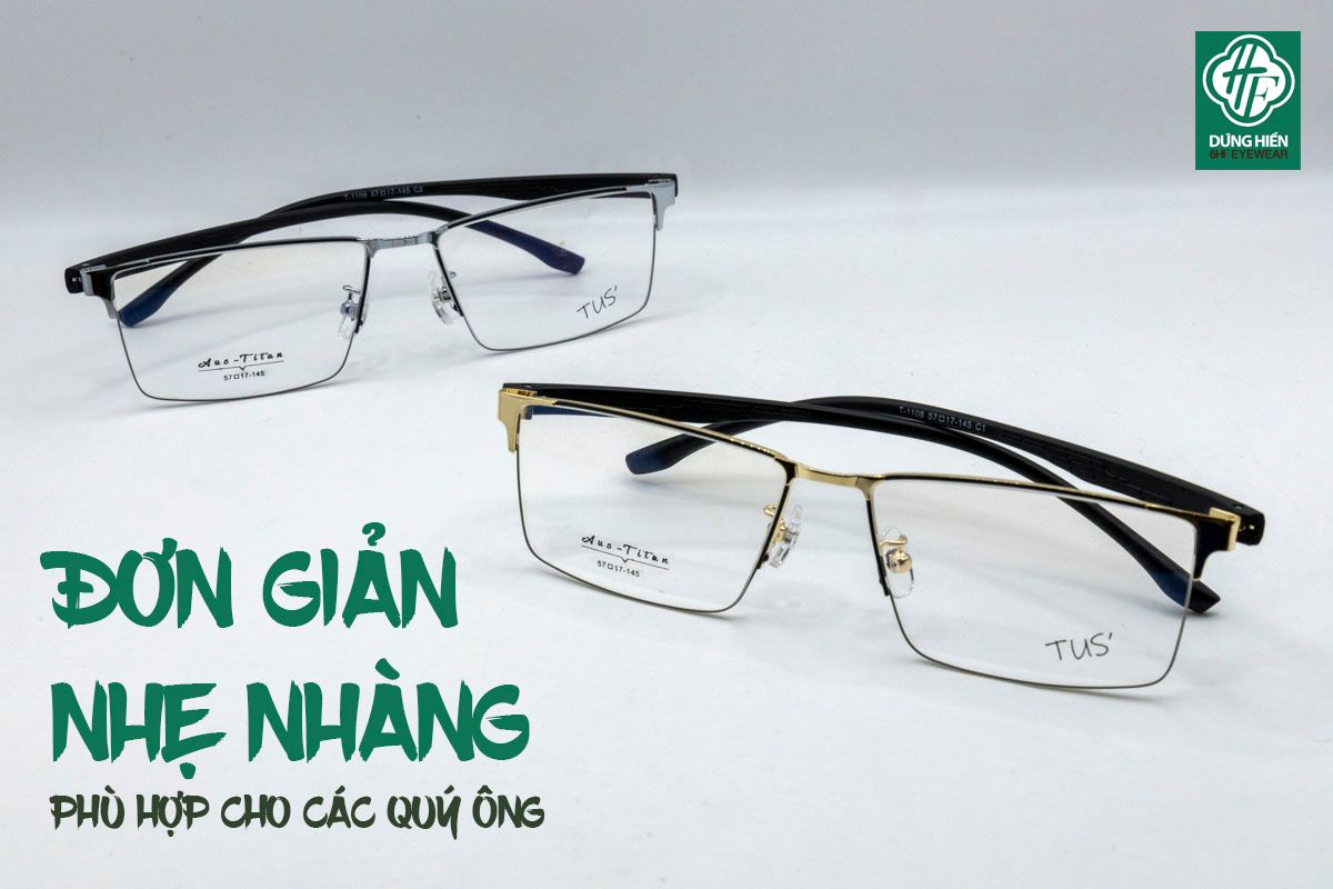  T 1108 Gọng kính hợp kim nhẹ -Aus- Titan 