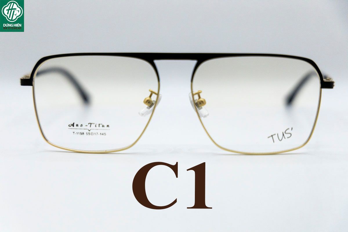  T 1158 Gọng kính hợp kim nhẹ -Aus-Titanium 