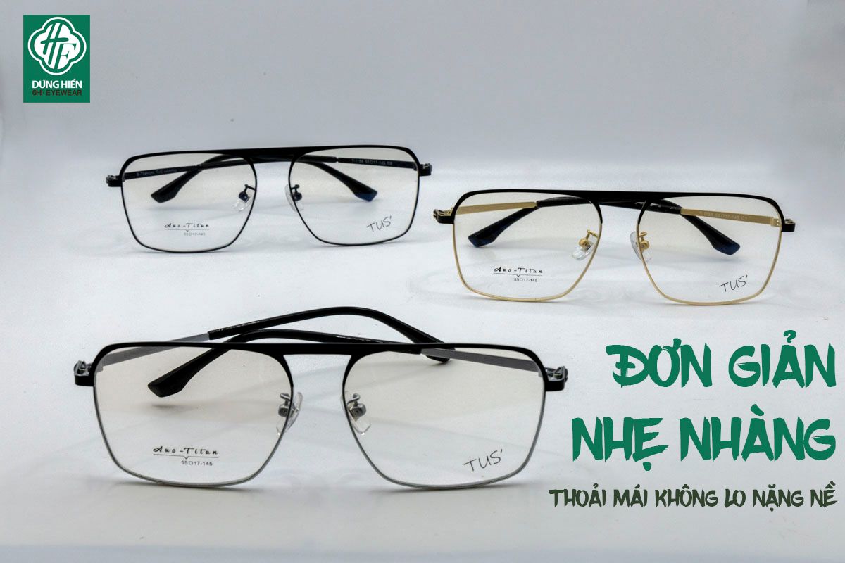  T 1158 Gọng kính hợp kim nhẹ -Aus-Titanium 