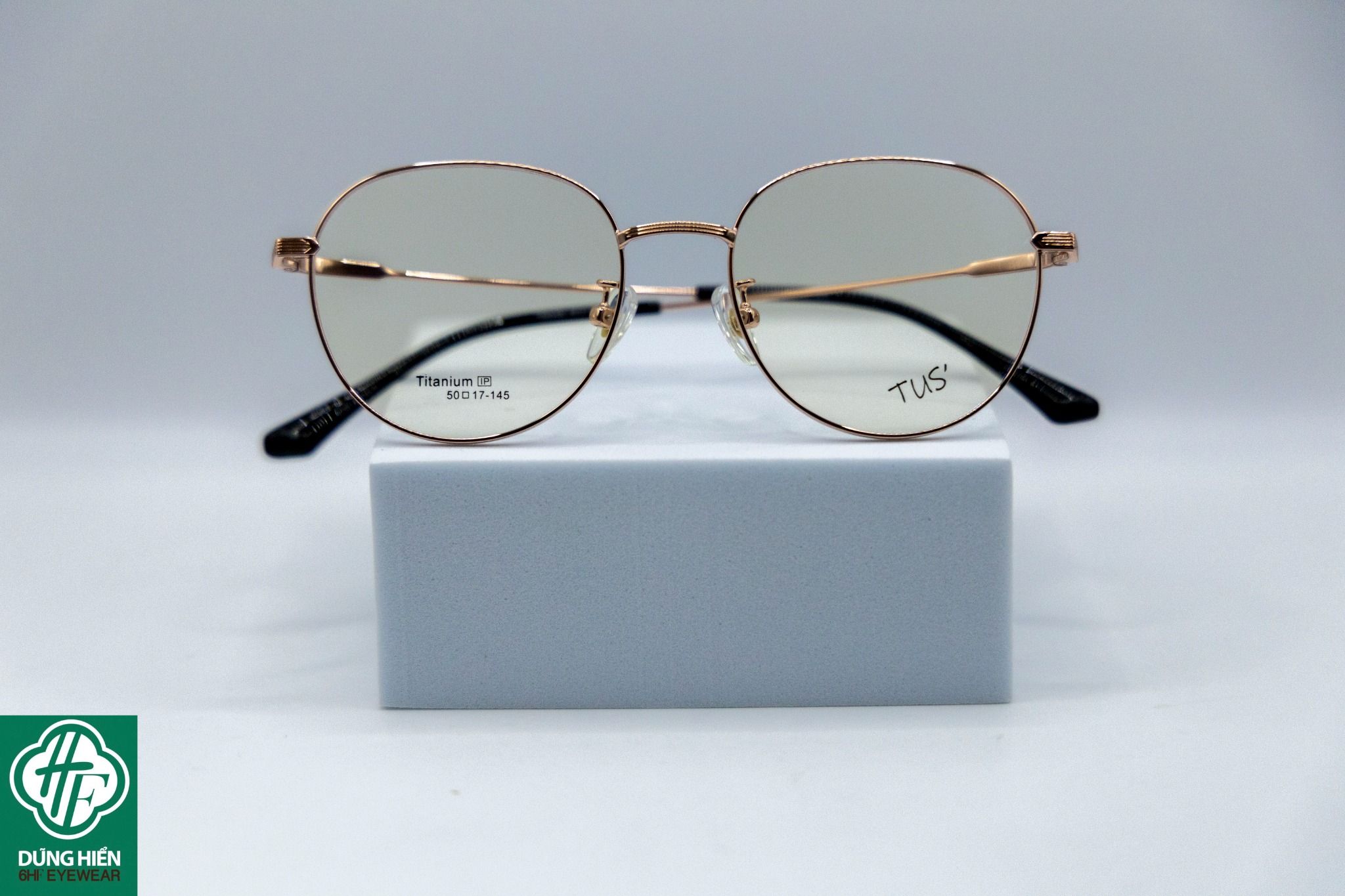  TR 8058 #Gọng xi 50% titanium frame : tròn round 