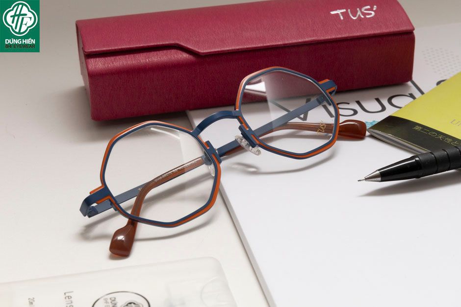  Vivid 23216 #TUS' Gọng hợp kim hạn chế  rỉ sét - stainless steel  Eyeglasses ( độ lạ - unique) mini 