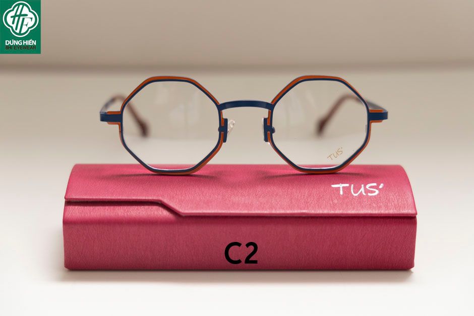  Vivid 23216 #TUS' Gọng hợp kim hạn chế  rỉ sét - stainless steel  Eyeglasses ( độ lạ - unique) mini 