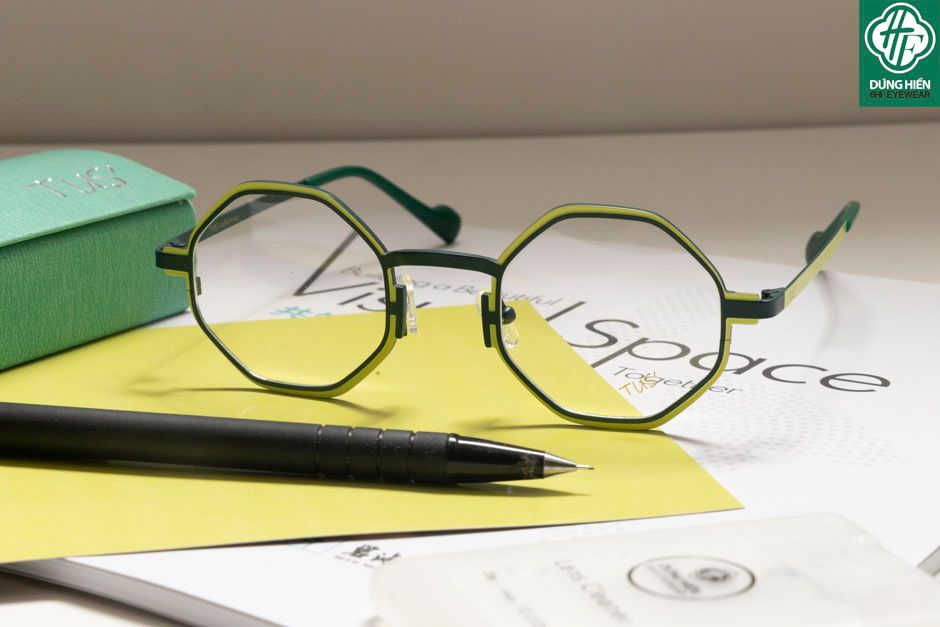  Vivid 23216 #TUS' Gọng hợp kim hạn chế  rỉ sét - stainless steel  Eyeglasses ( độ lạ - unique) mini 