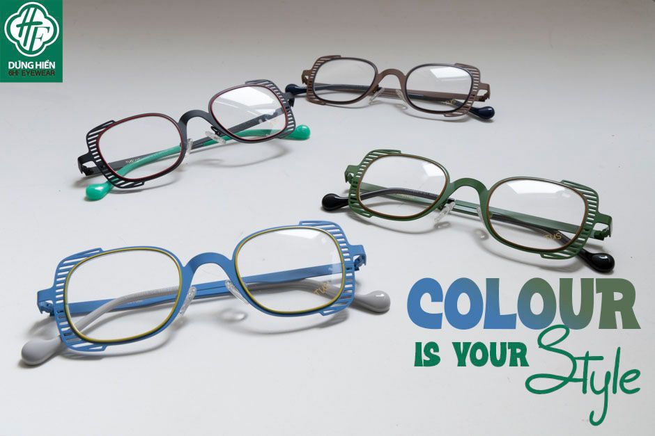  Vivid- 23218 #TUS' Gọng hợp kim hạn chế  rỉ sét - stainless steel  Eyeglasses ( độ lạ - unique) 