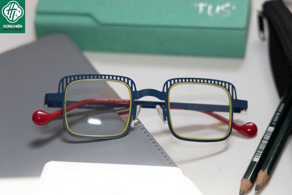  Vivid- 23223 #TUS' Gọng hợp kim hạn chế  rỉ sét - stainless steel  Eyeglasses ( độ lạ - unique) 