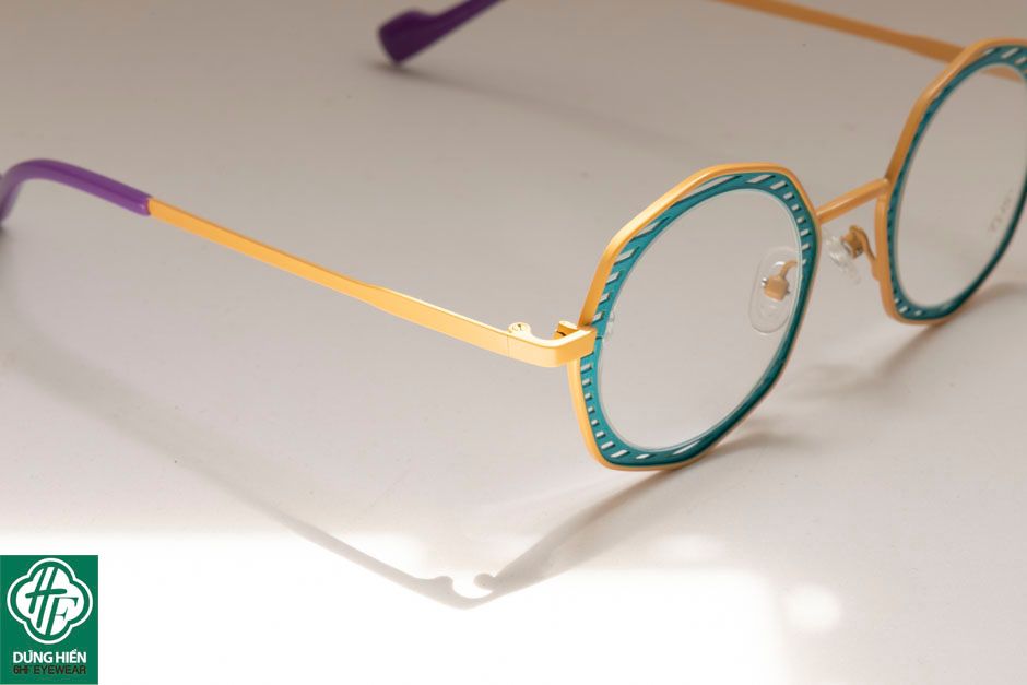  Vivid- 23224 #TUS' Gọng hợp kim hạn chế  rỉ sét - stainless steel  Eyeglasses ( độ lạ - unique) 