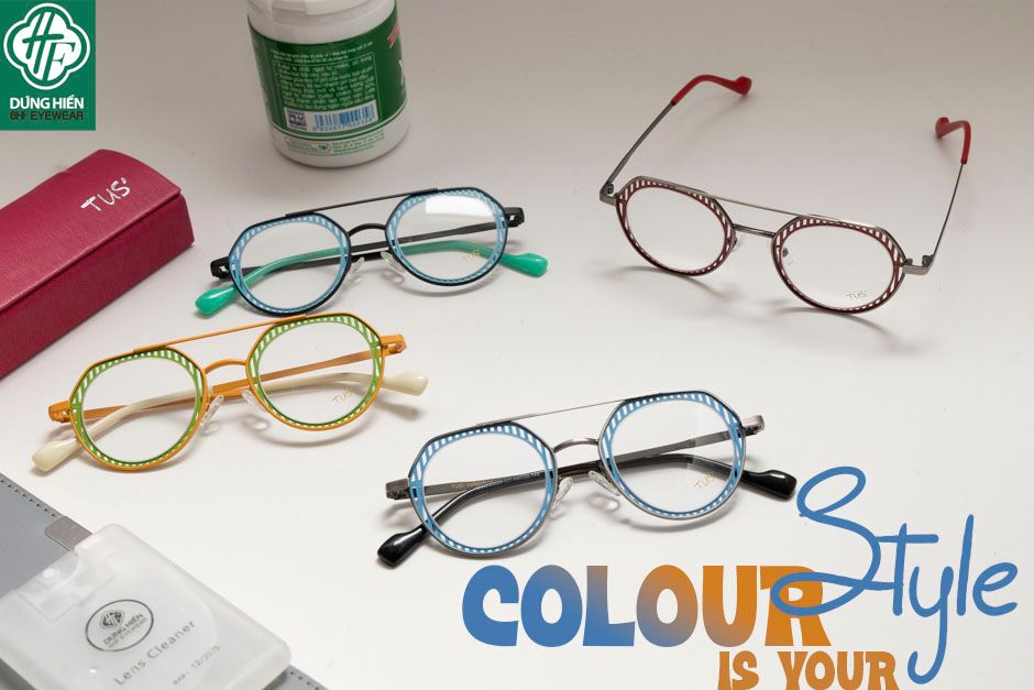  Vivid- 23226 #TUS' Gọng hợp kim hạn chế  rỉ sét - stainless steel  Eyeglasses ( độ lạ - unique) 