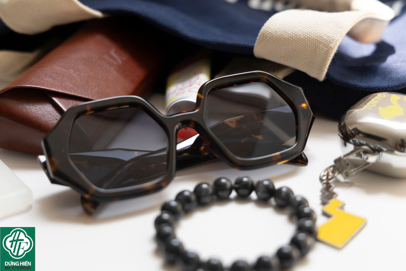  TUS'   YD 1072 #  Kính Mát Acetate Tròng Phân Cực_Polarized Sunglasses 