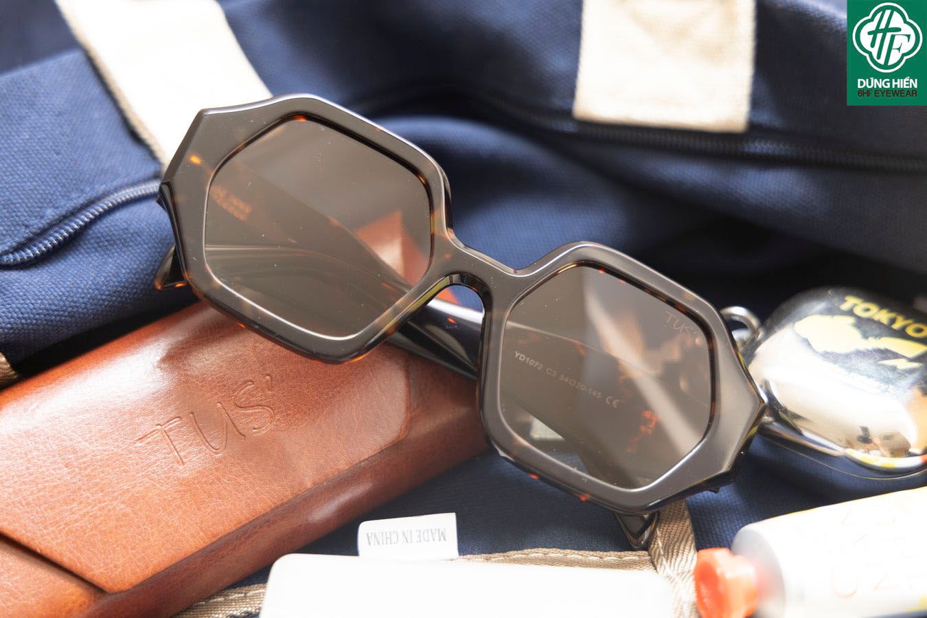  TUS'   YD 1072 #  Kính Mát Acetate Tròng Phân Cực_Polarized Sunglasses 