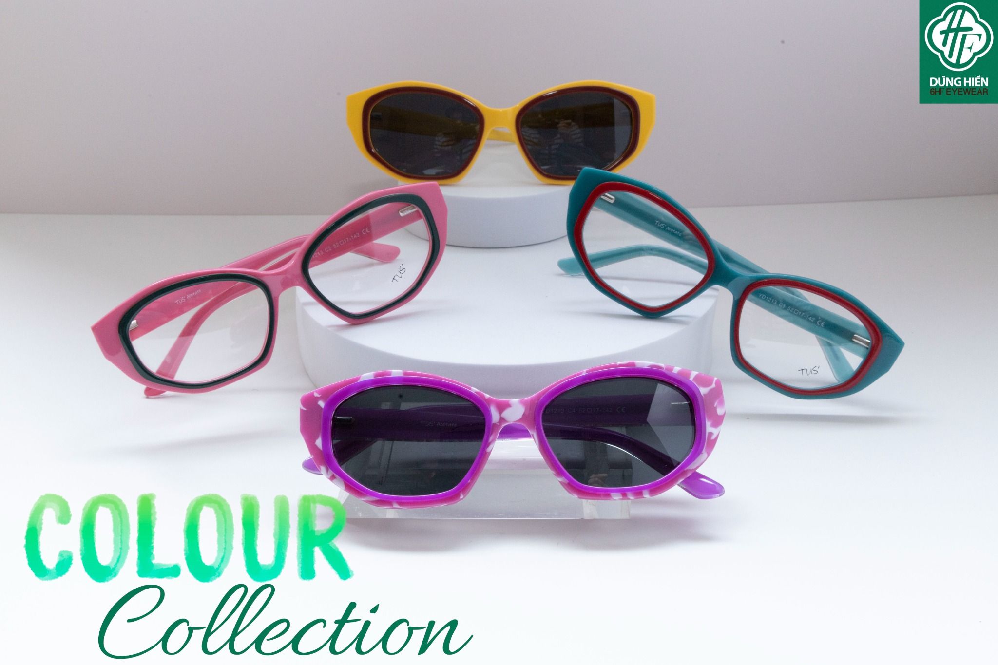  YD 1213 # Kính nhựa mắt mèo Acetate cateye optical frame 