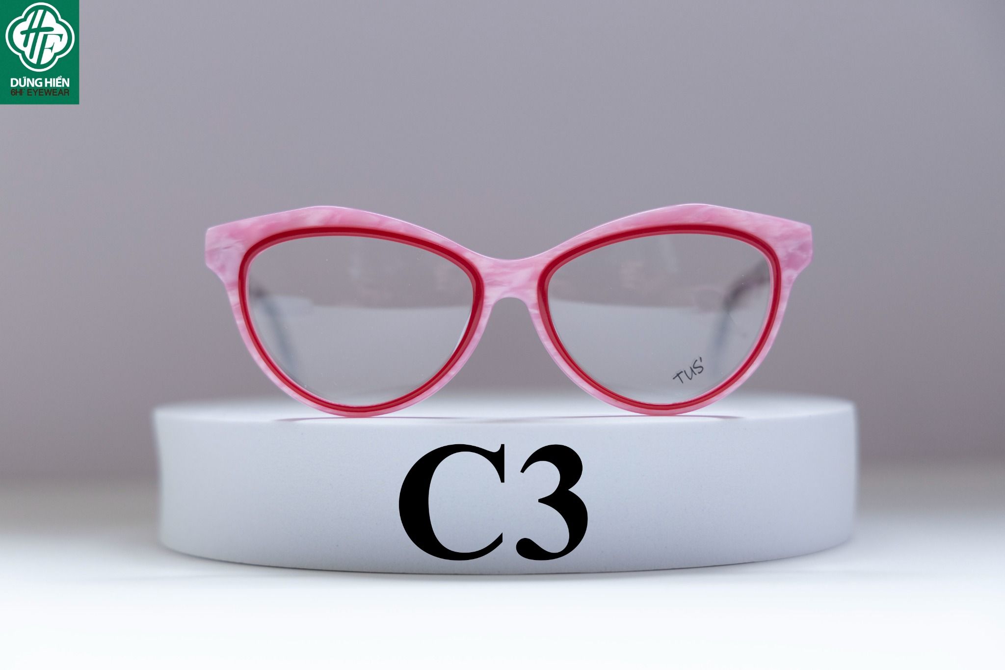  YD 1214 # Gọng nhựa mắt mèo Acetate cateye frame - TUS' 