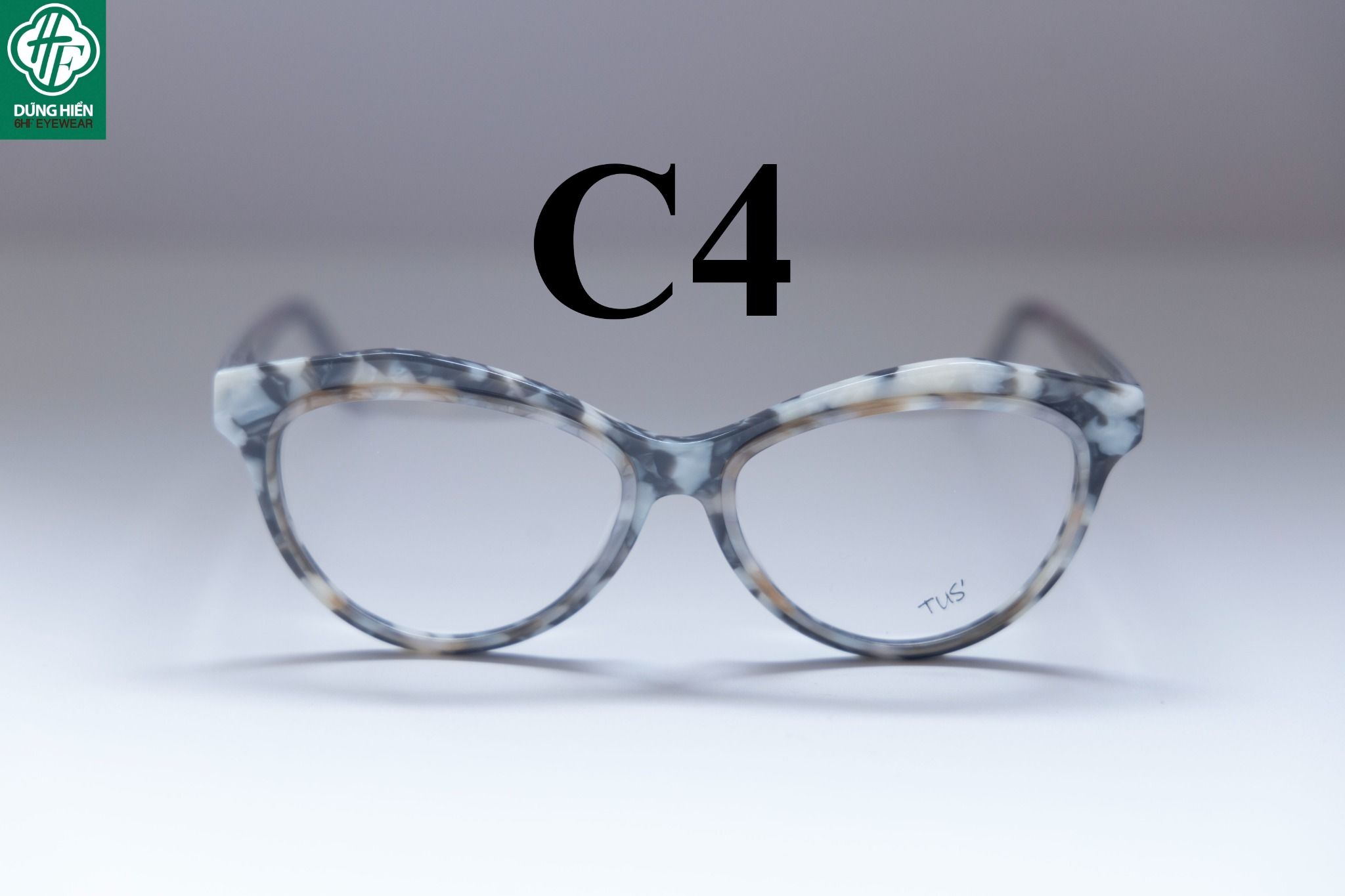  YD 1214 # Gọng nhựa mắt mèo Acetate cateye frame - TUS' 