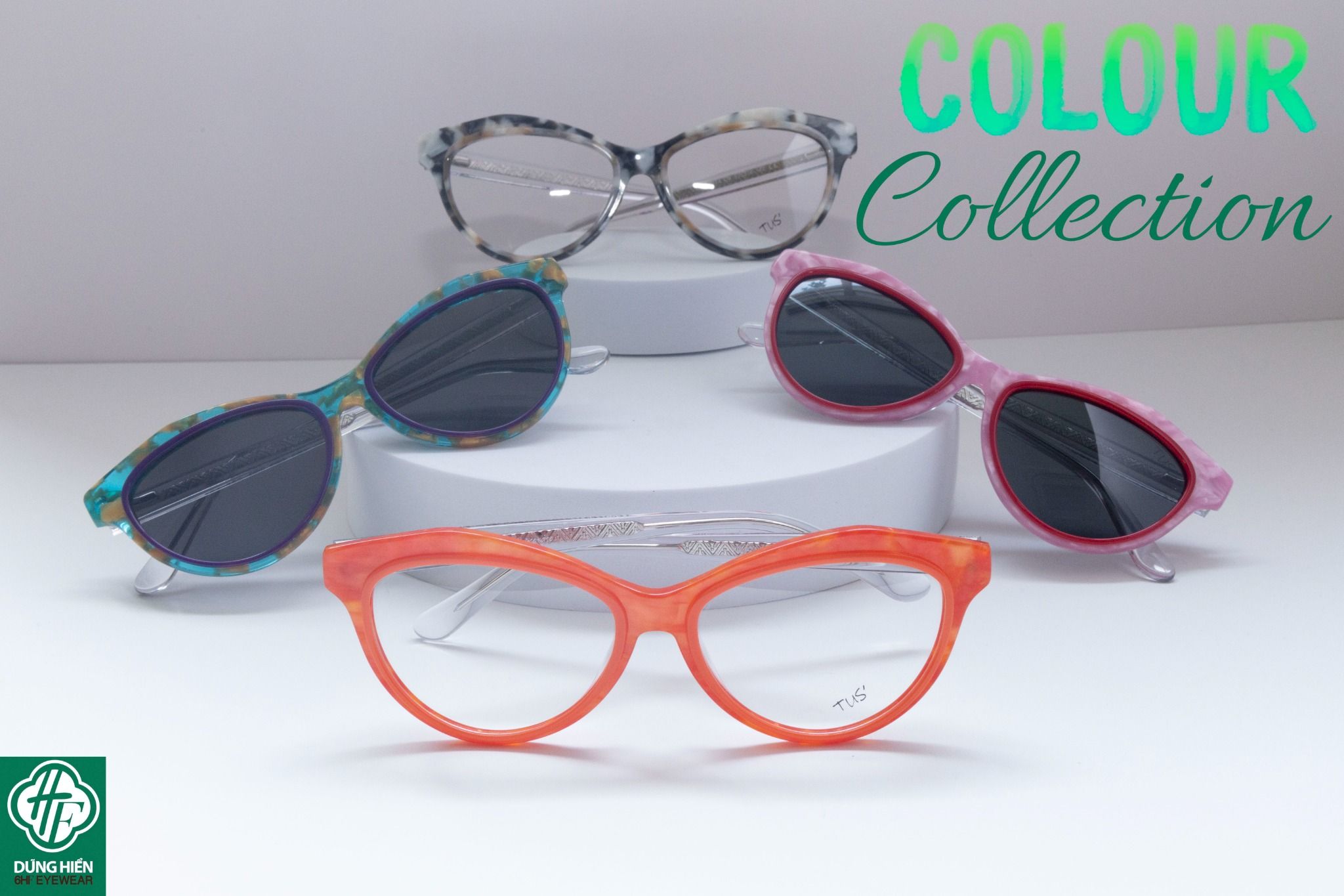  YD 1214 # Gọng nhựa mắt mèo Acetate cateye frame - TUS' 